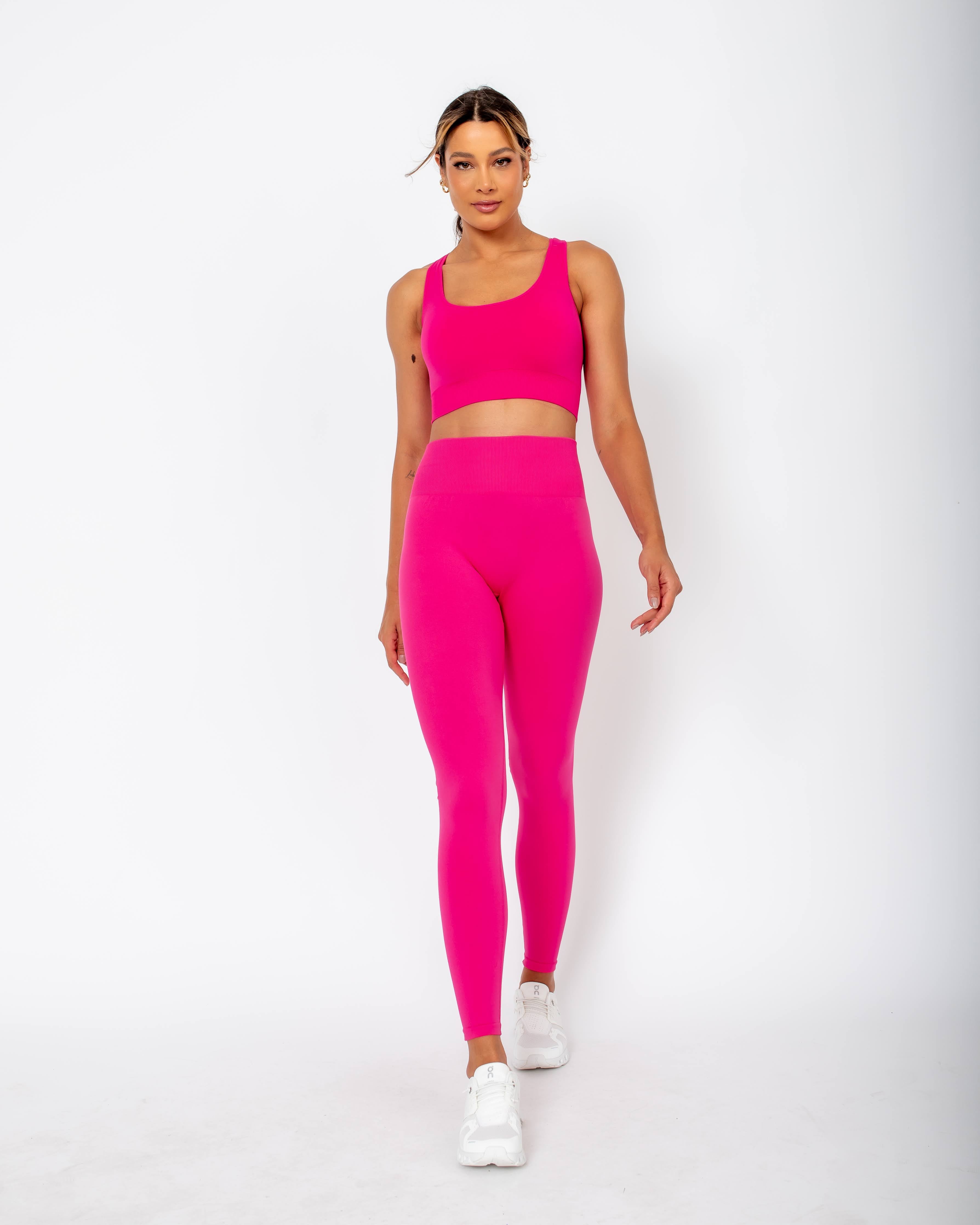 Legging Anita com detalhes de transparência - Rosa