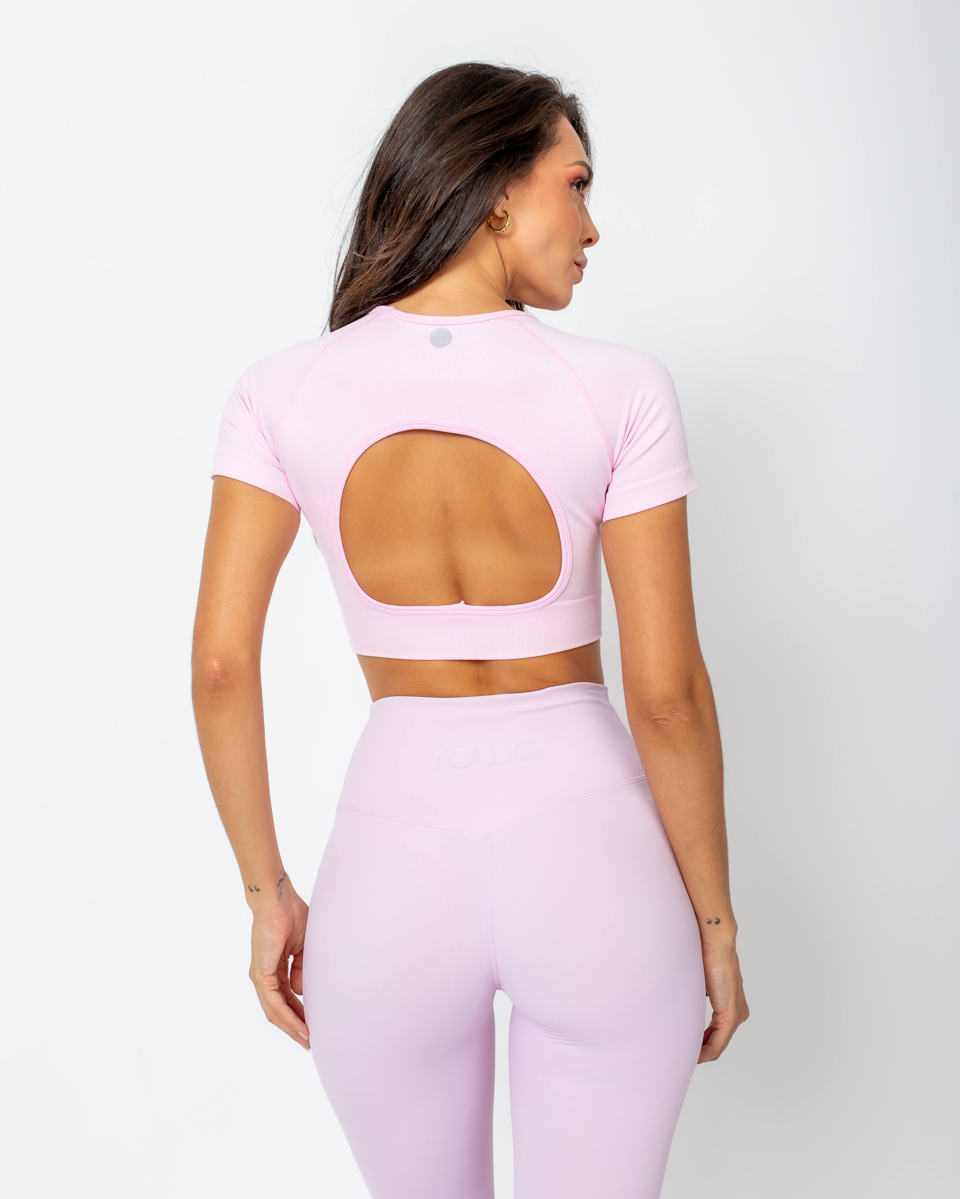 Cropped Lu com abertura nas costas - Rosa