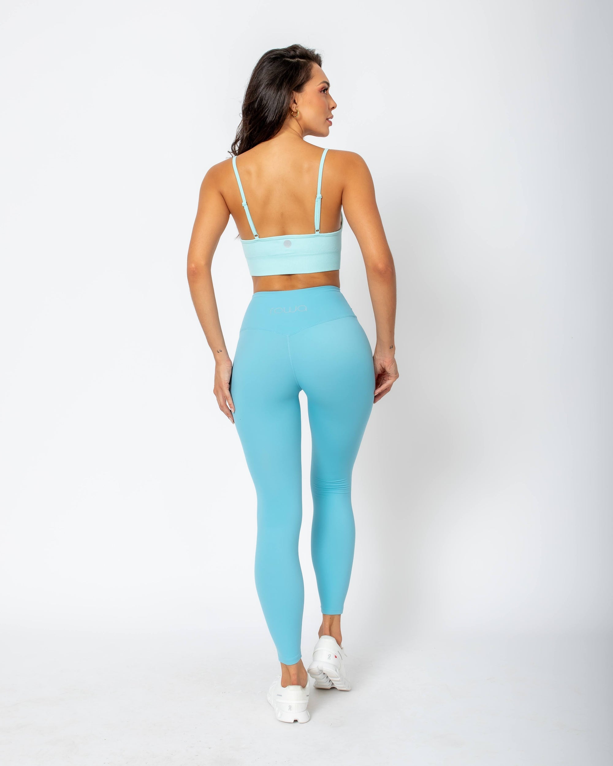 Legging Anita com detalhes de transparência - Azul Celeste