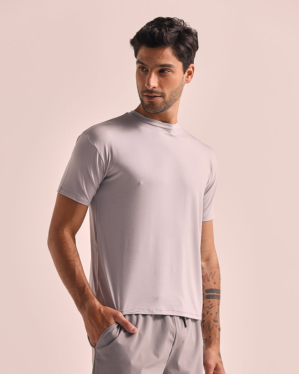 Camiseta Masculina Iconic -  Cinza