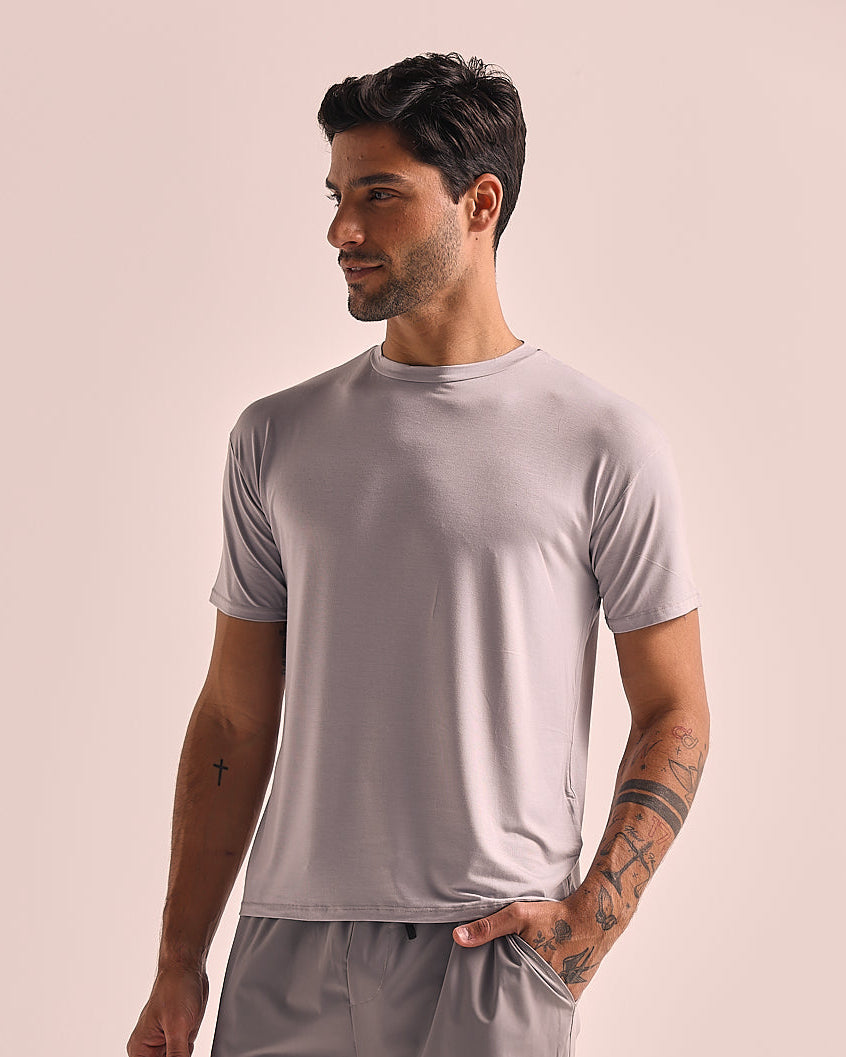 Camiseta Masculina Iconic -  Cinza