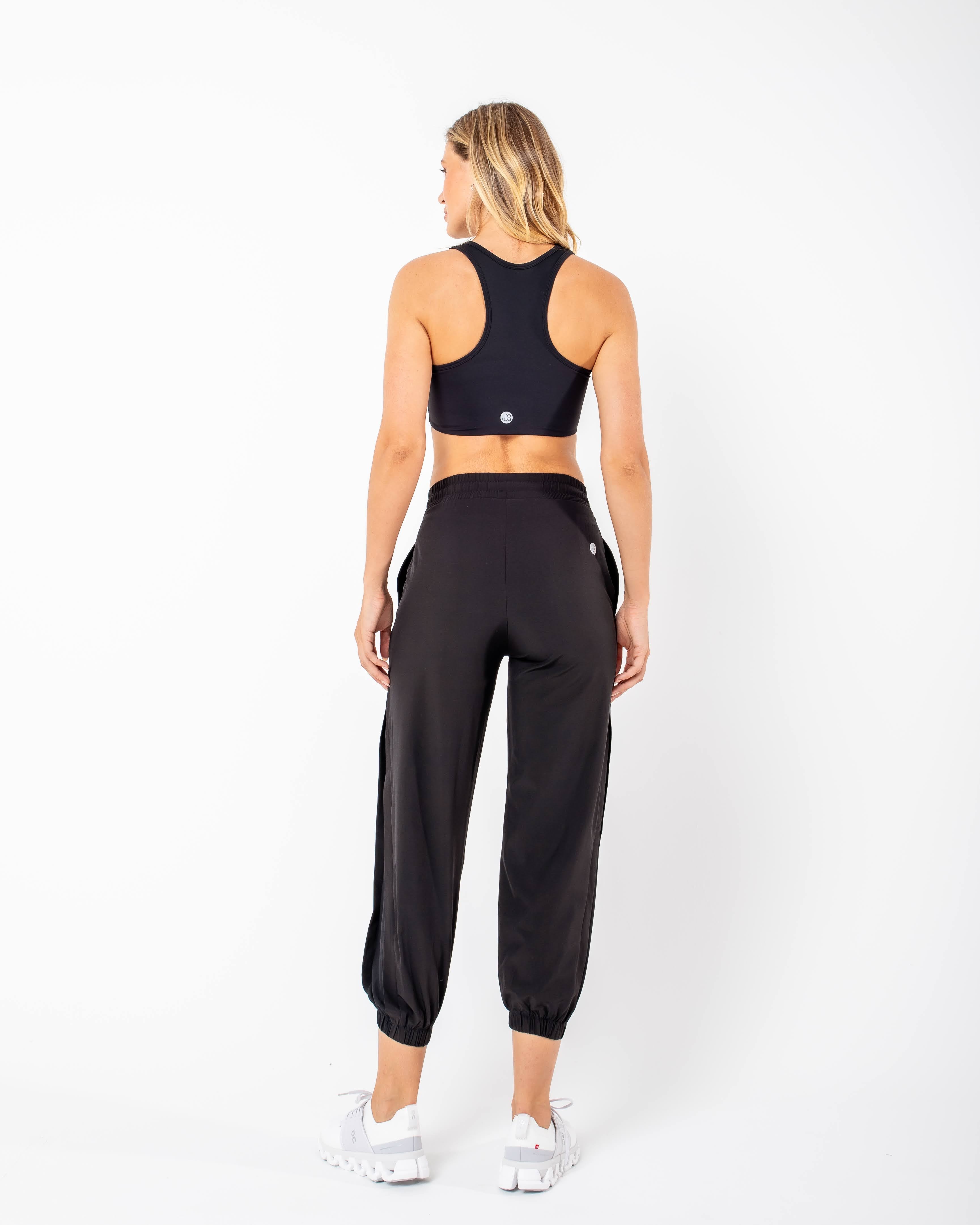 Calça Jogger Naty com detalhe lateral - Preto