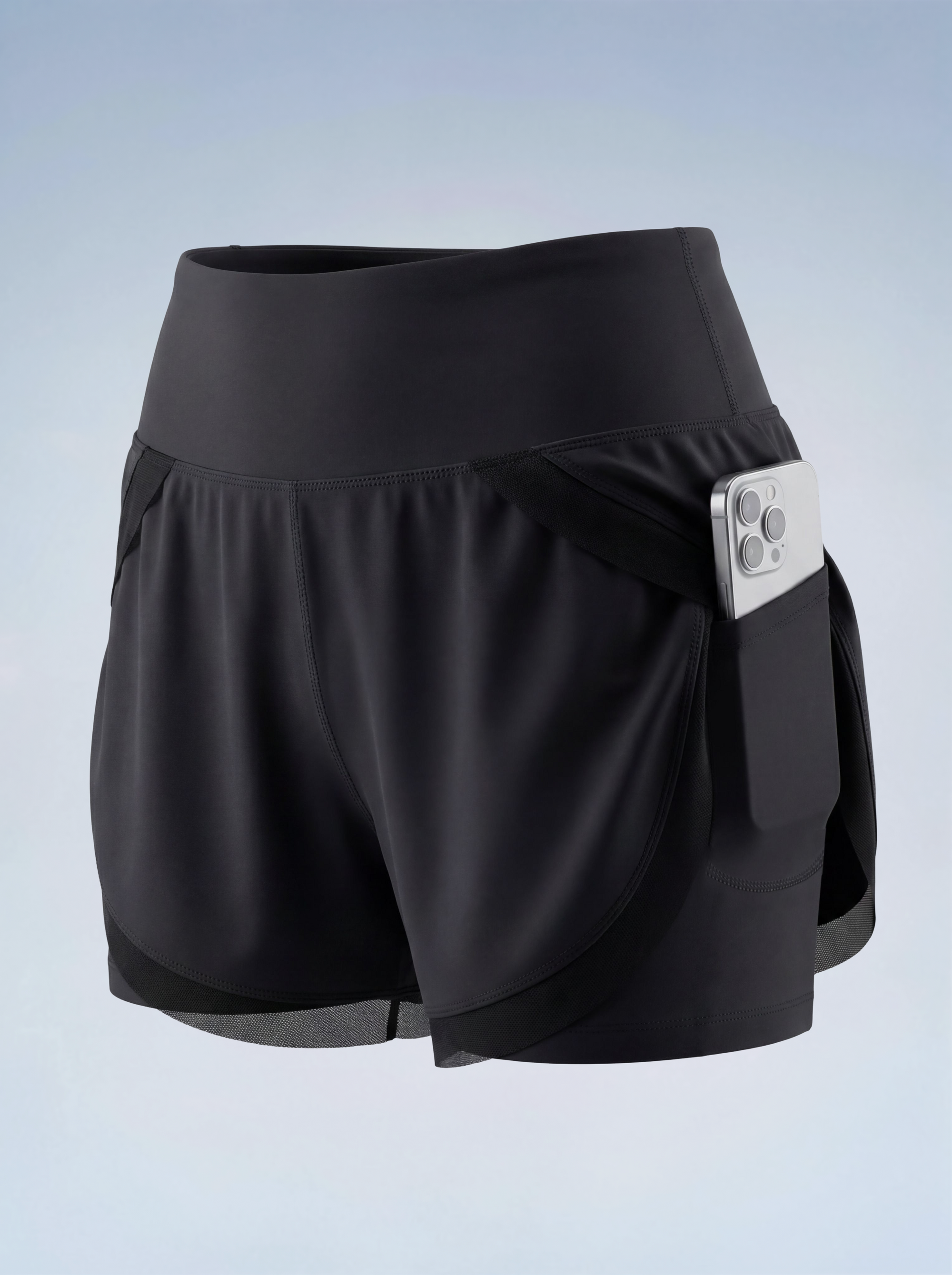 Short High Rowa - Preto