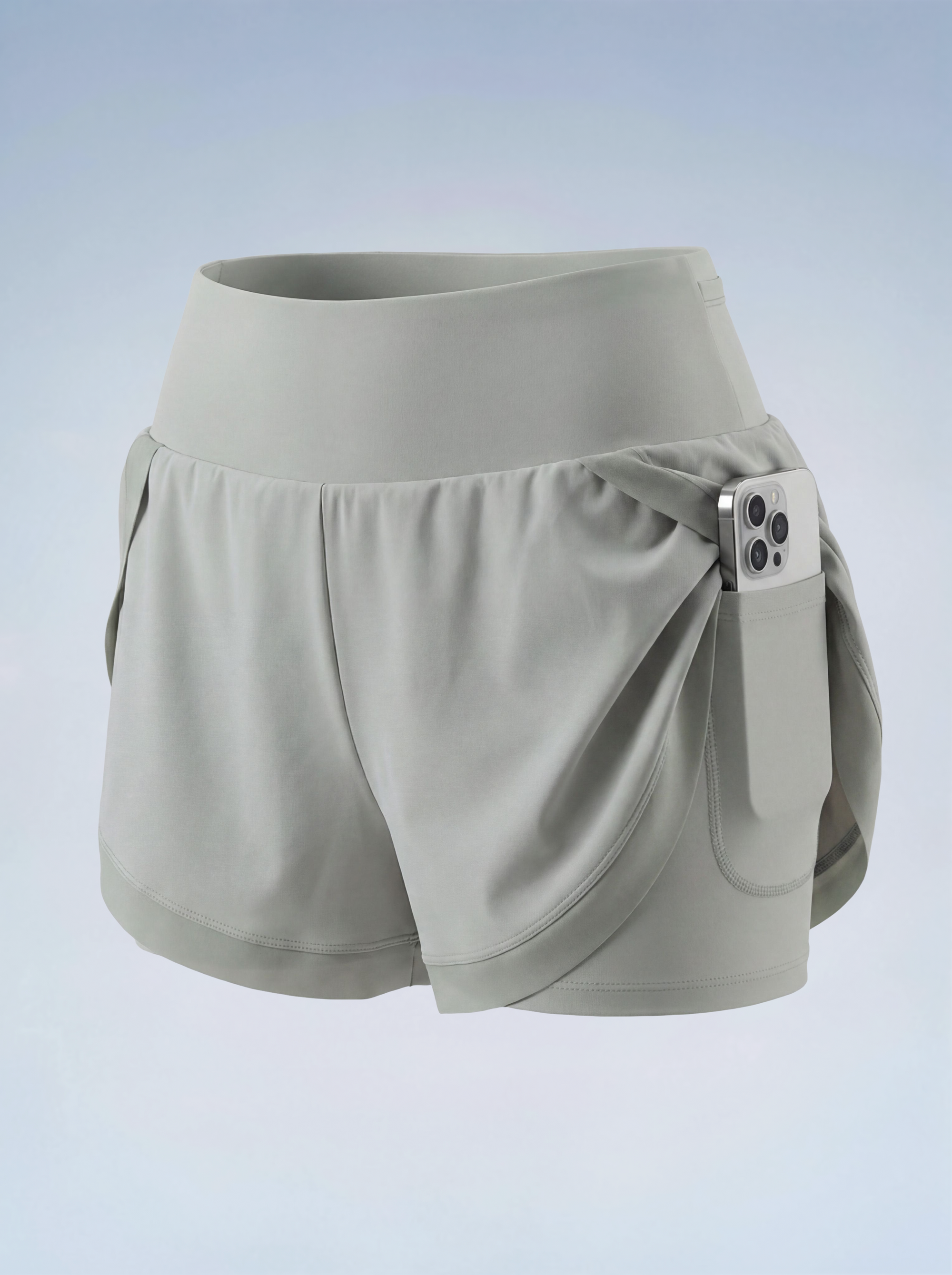 Short High Rowa - Cinza