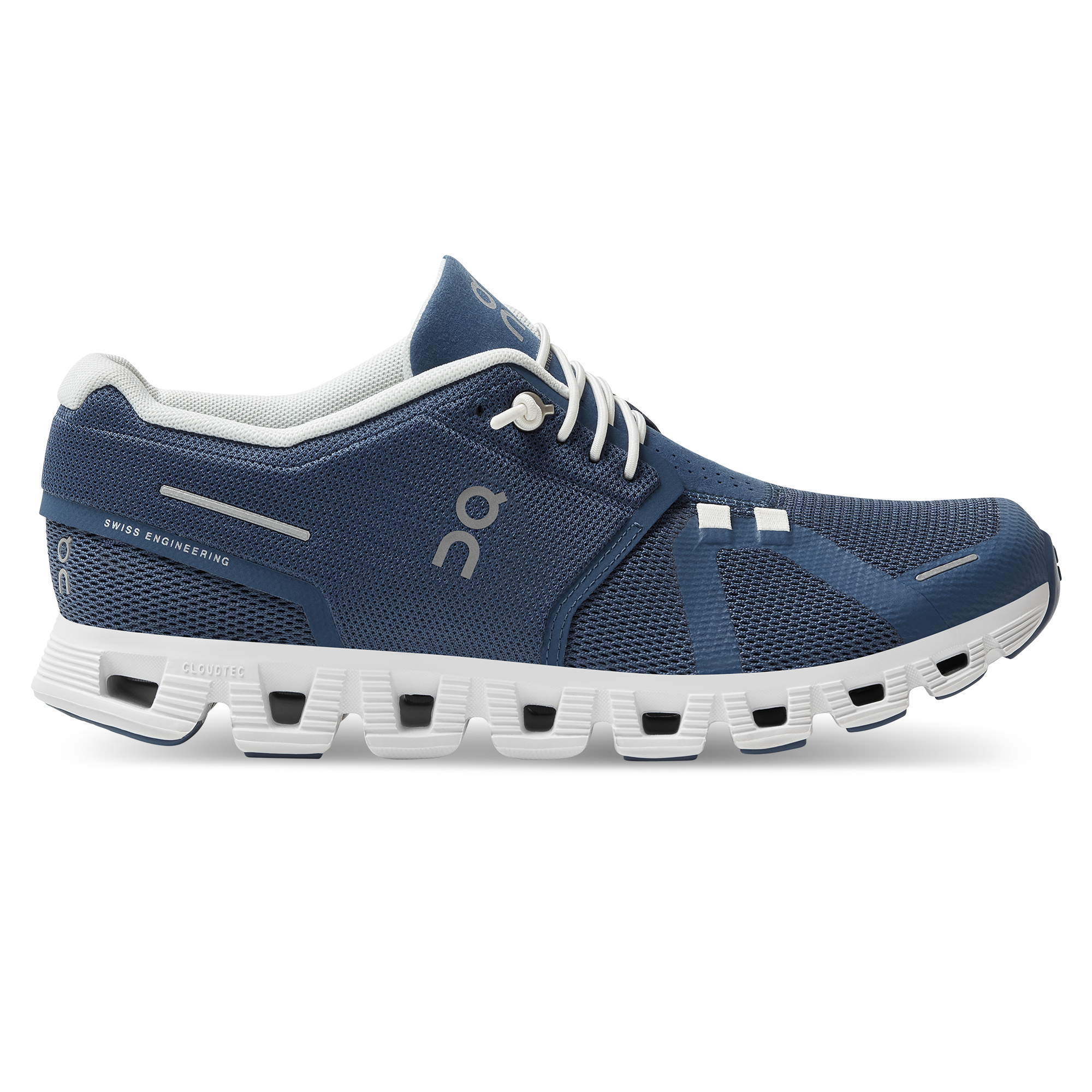 On Running Cloud 5 Feminino Denim l White