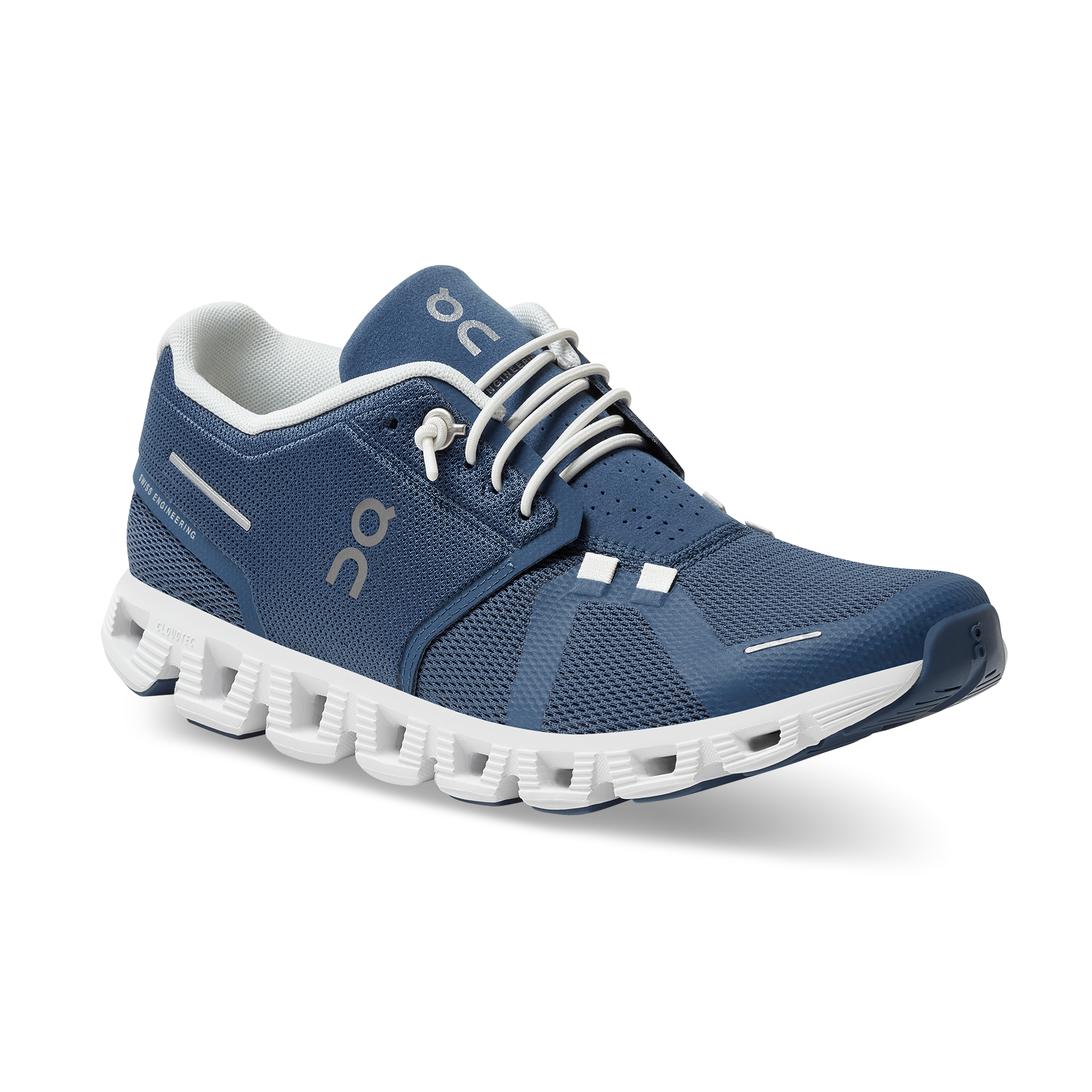 On Running Cloud 5 Feminino Denim l White