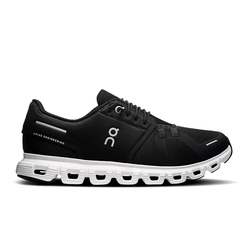 On Running Cloud 6 Feminino Black | White ON RUNNING