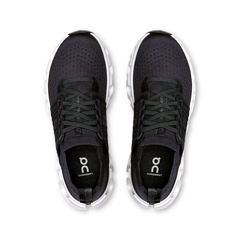 On Running Cloudswift 4 Feminino Black | White ON RUNNING