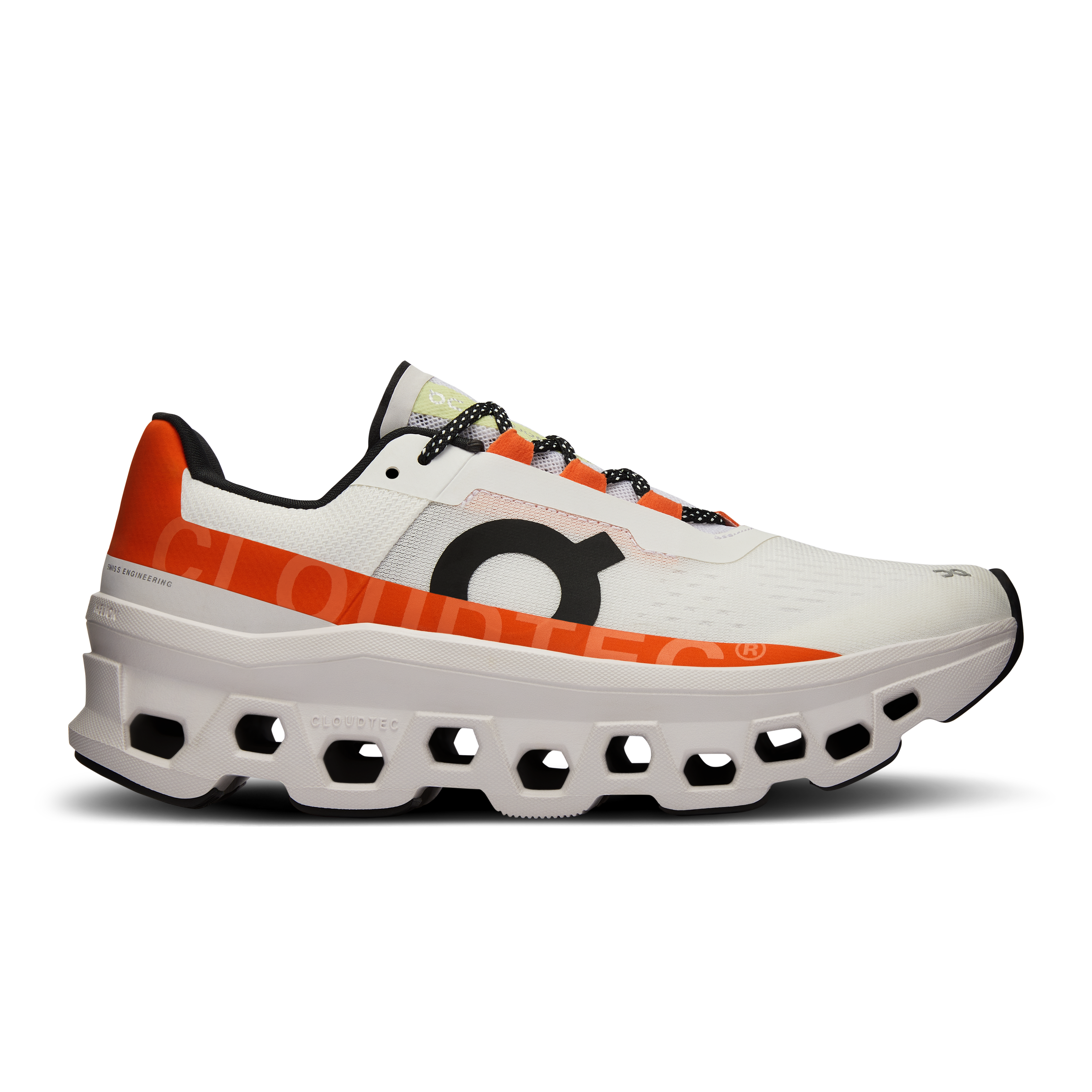 On Running Cloudmonster 1 Feminino Undyed-White | Flame