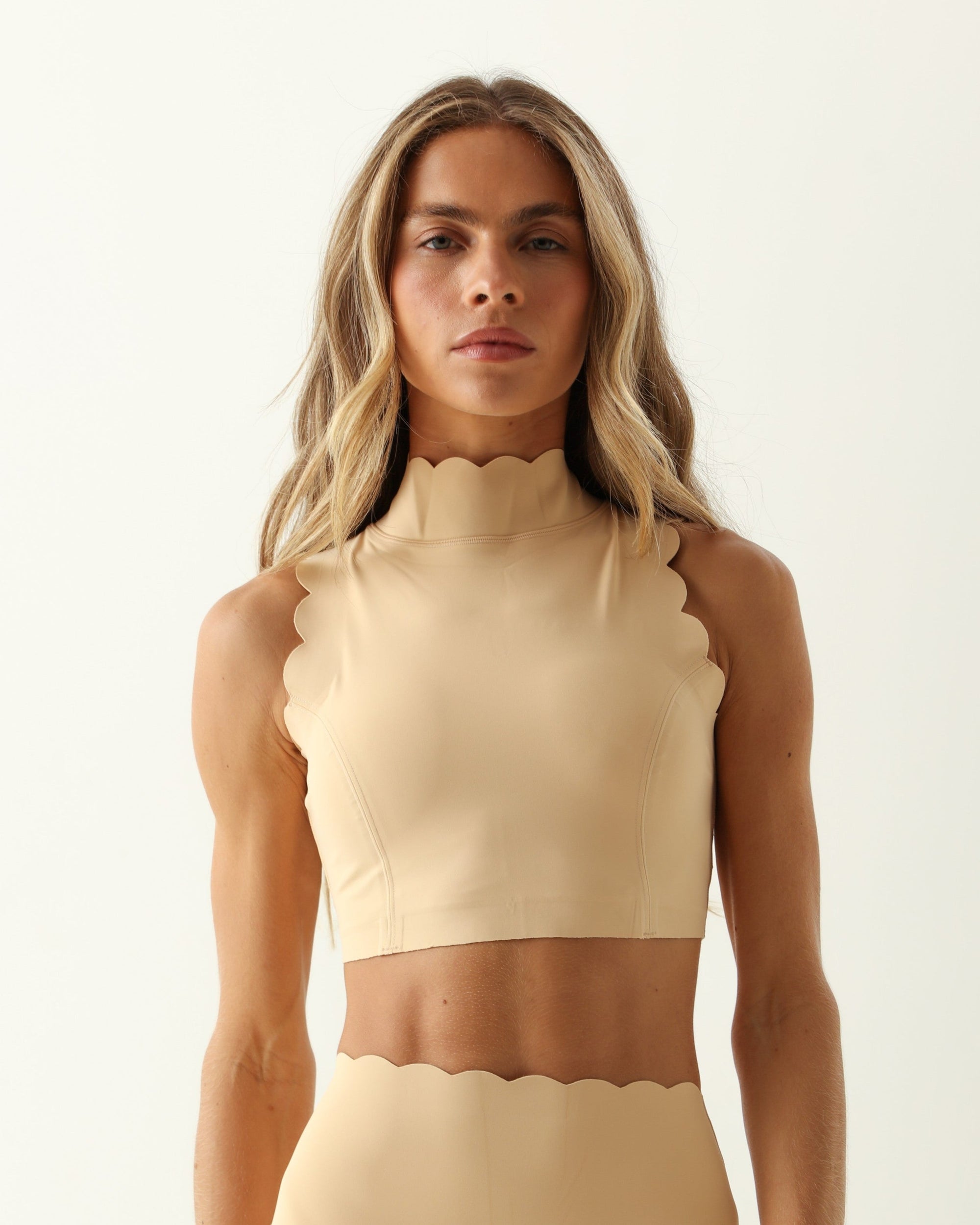 Top Heart Sem Manga - Creme ROWA STORE DI8