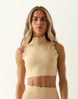 Top Heart Sem Manga - Creme ROWA STORE DI8