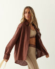 Camisa Rowa Lounge - Marrom ROWA STORE DI8