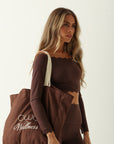 Top Heart Ombro a Ombro - Café Escuro ROWA STORE DI8