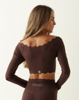 Top Heart Ombro a Ombro - Café Escuro ROWA STORE DI8