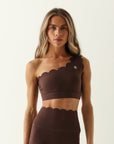 Top Assimétrico Heart - Café Escuro ROWA STORE DI8