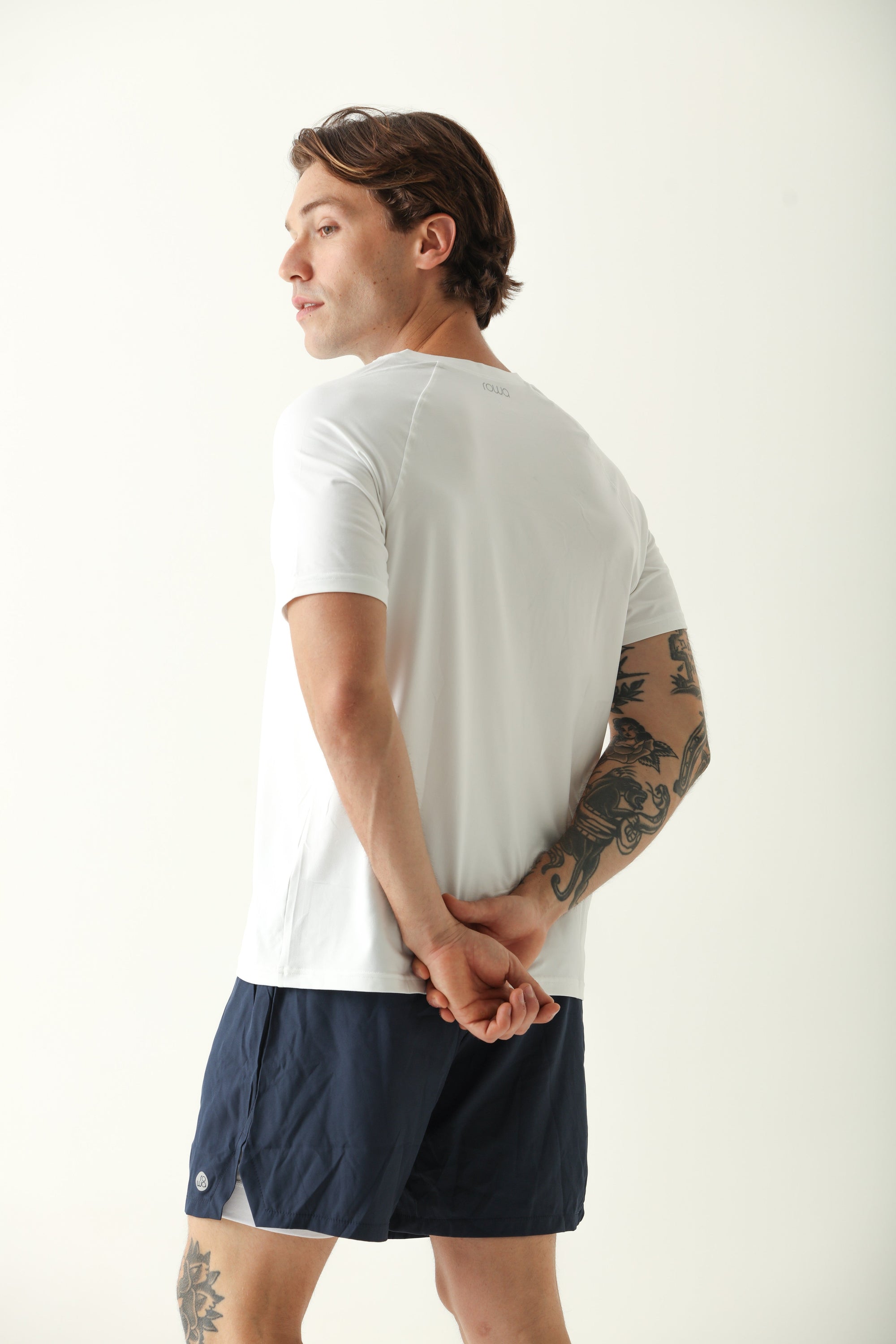 Camiseta Masculina Recorte Ombro 2 - Branco ROWA STORE DI8