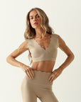 Top Heart V-Cut - Bege ROWA STORE DI8