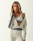 Blusa Memel - Off-White e Cinza ROWA STORE DI8