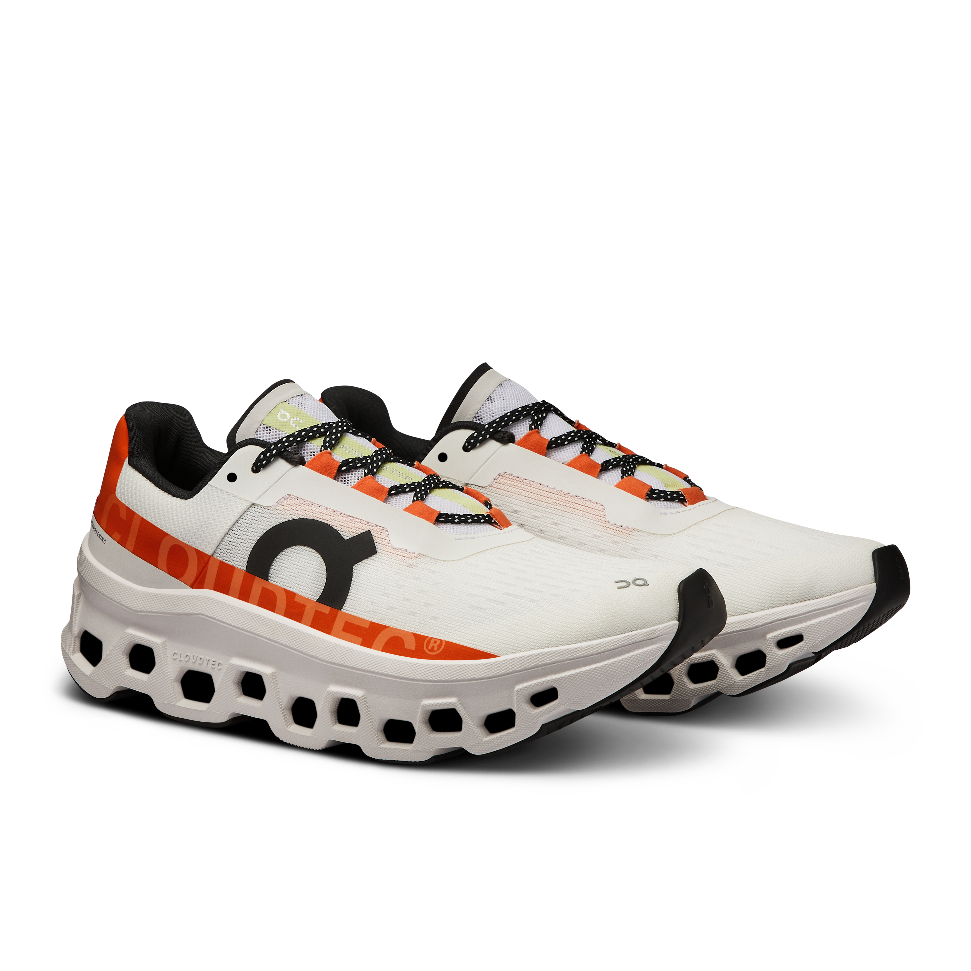 On Running Cloudmonster 1 Feminino Undyed-White | Flame