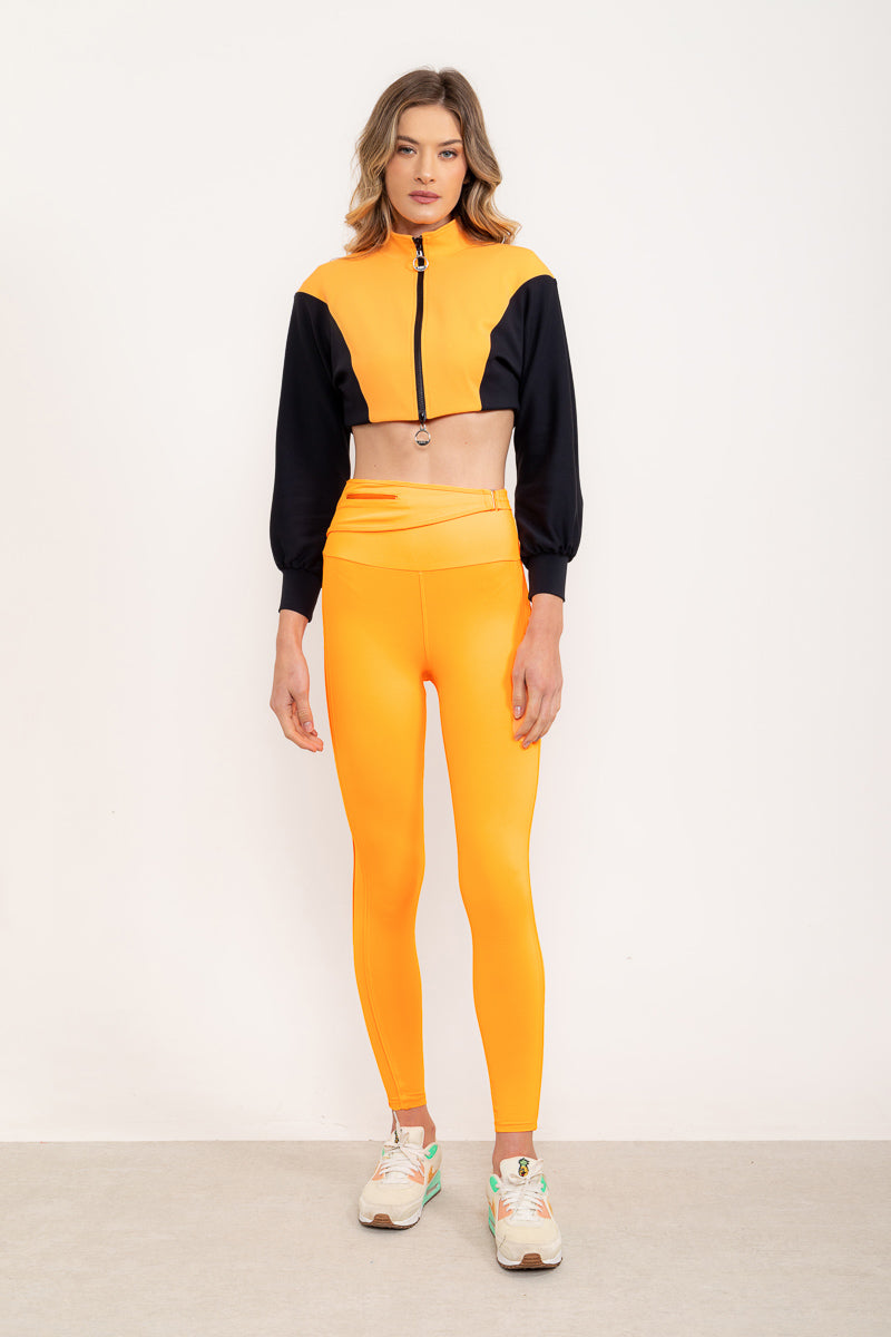 Legging Energia com pochete EMANA® - Laranja Citrus