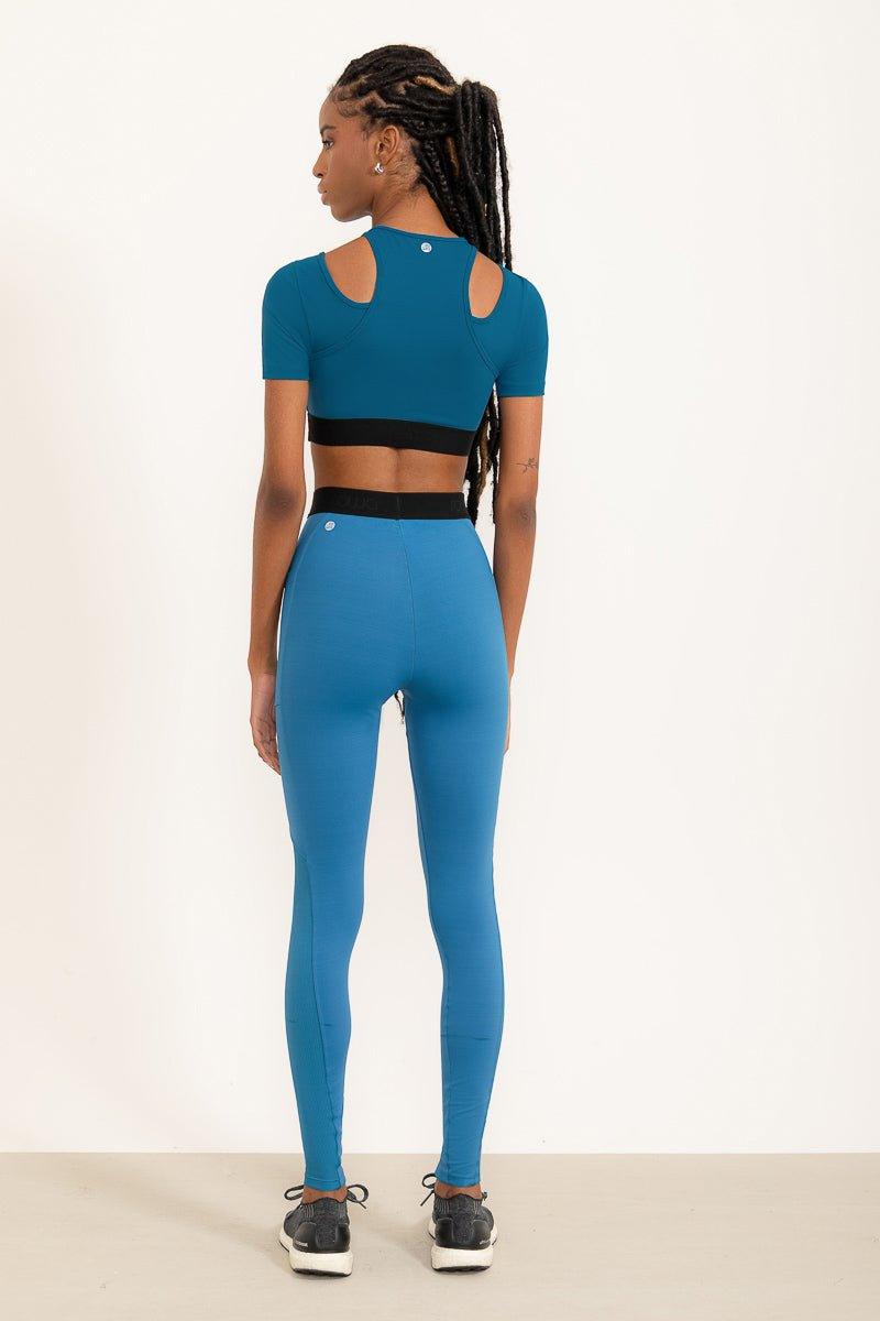 Legging Cubo bolso duplo Azul Cobalto