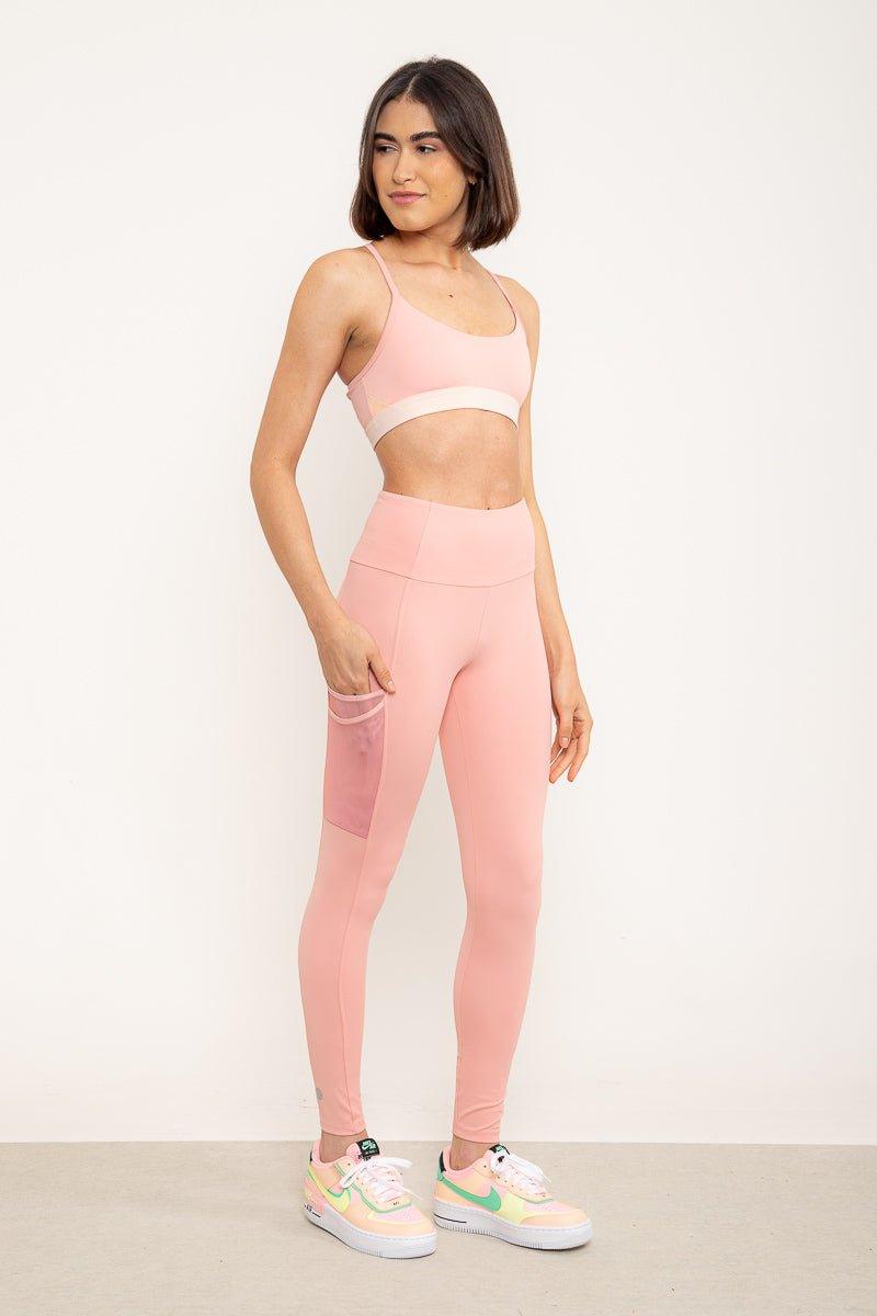 Legging Ibiza média compressão - Mellow Rose