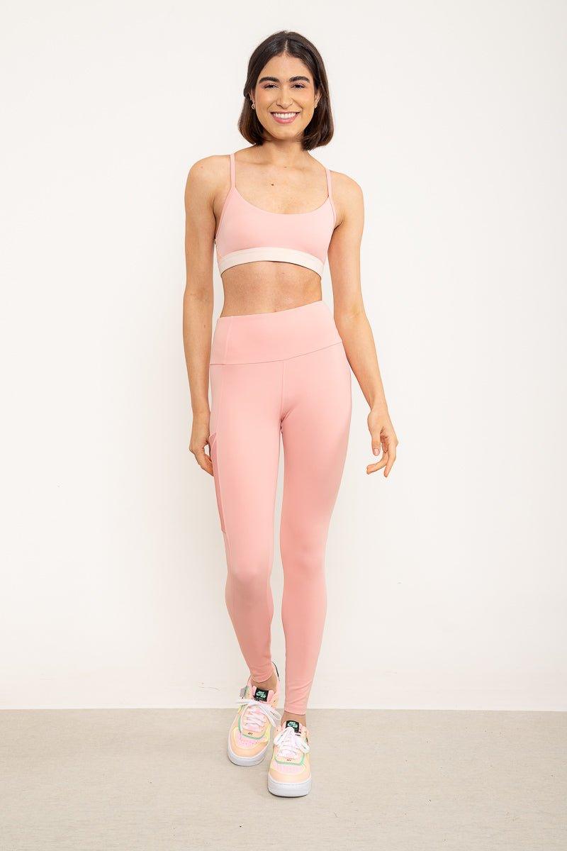 Legging Ibiza média compressão - Mellow Rose