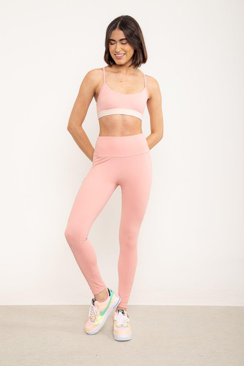 Legging Ibiza média compressão - Mellow Rose