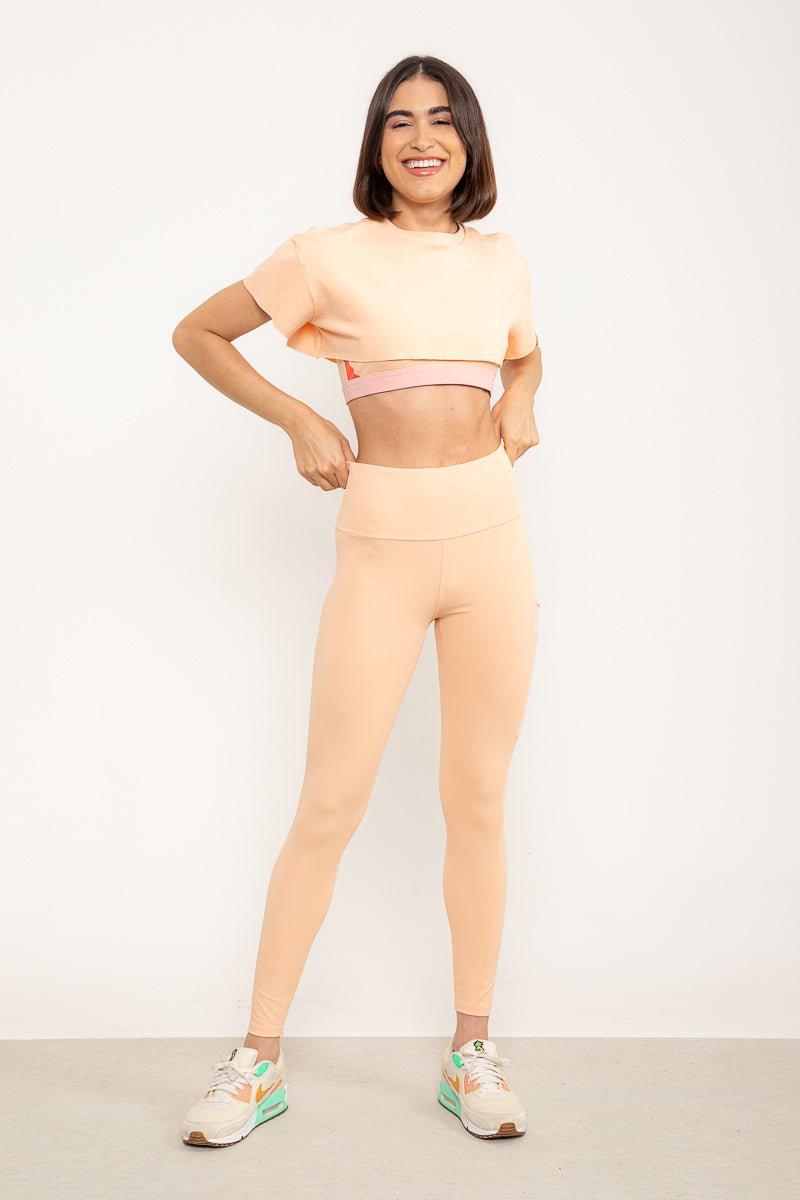 Legging Ibiza média compressão - Vanilla Cream